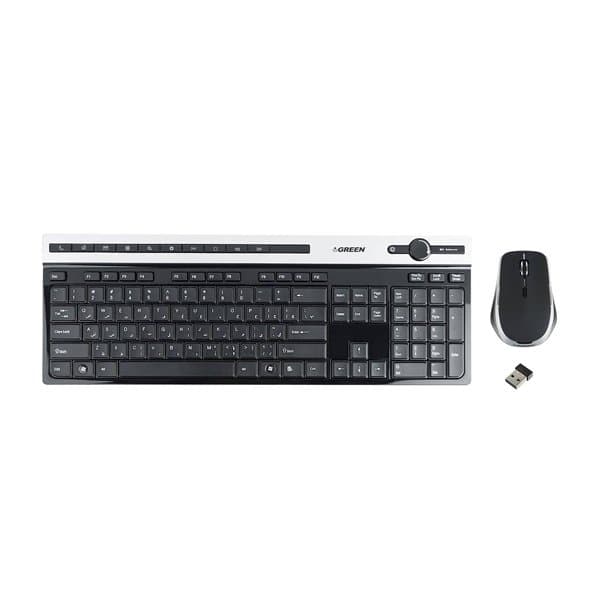 کیبورد و ماوس بی سیم گرین مدل GKM-505W
