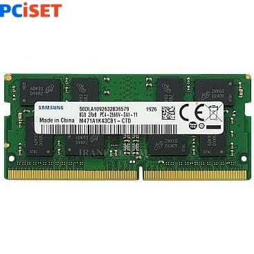 رم لپ تاپ DDR4 تک کاناله 2666 مگاهرتز CL11 سامسونگ مدل PC4 ظرفیت 8 گیگابایت