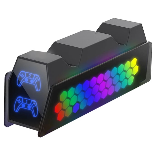 پایه شارژر دسته PS5 دابی – RGB دار